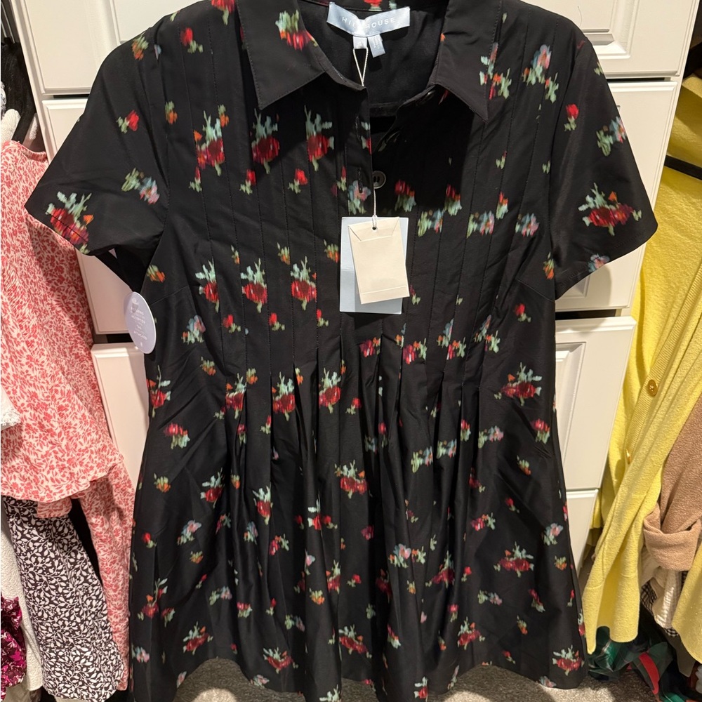 The Rosalind Dress- Hill House Black Taffeta- Size Small